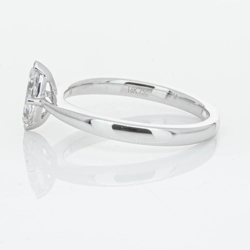 18ct White Gold .50ct Marquise Cut Diamond Royale Ring