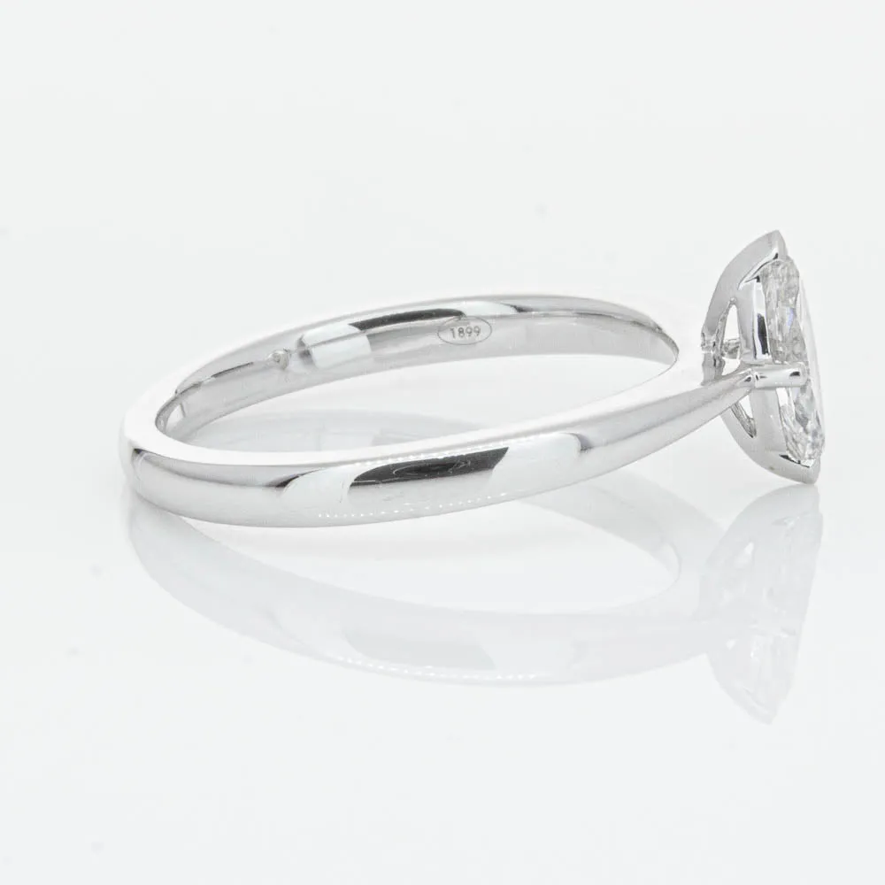 18ct White Gold .50ct Marquise Cut Diamond Royale Ring