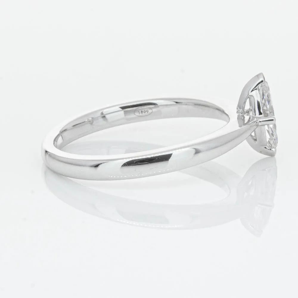 18ct White Gold .50ct Marquise Cut Diamond Royale Ring