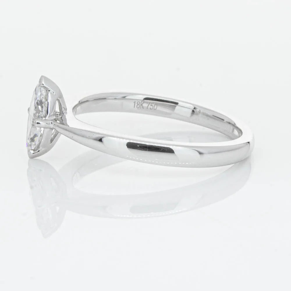 18ct White Gold .50ct Marquise Cut Diamond Royale Ring