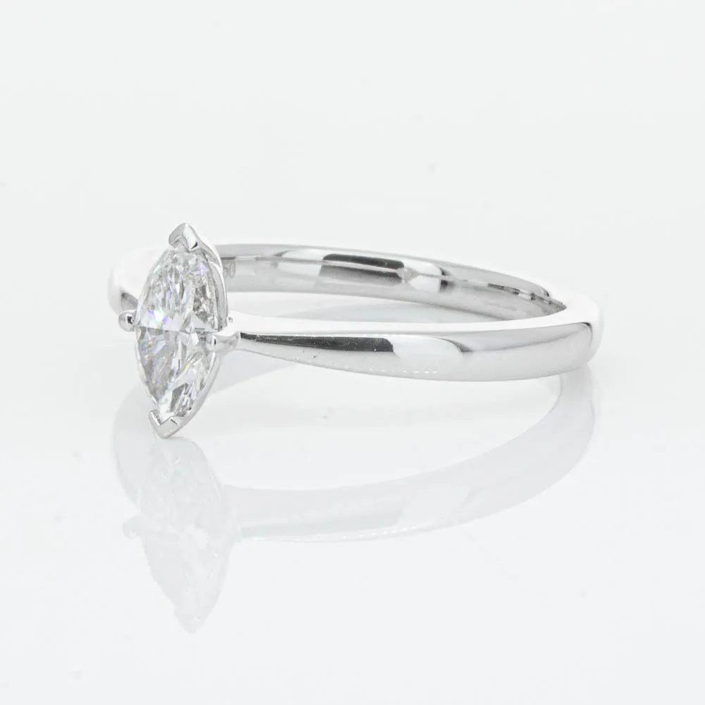 18ct White Gold .50ct Marquise Cut Diamond Royale Ring