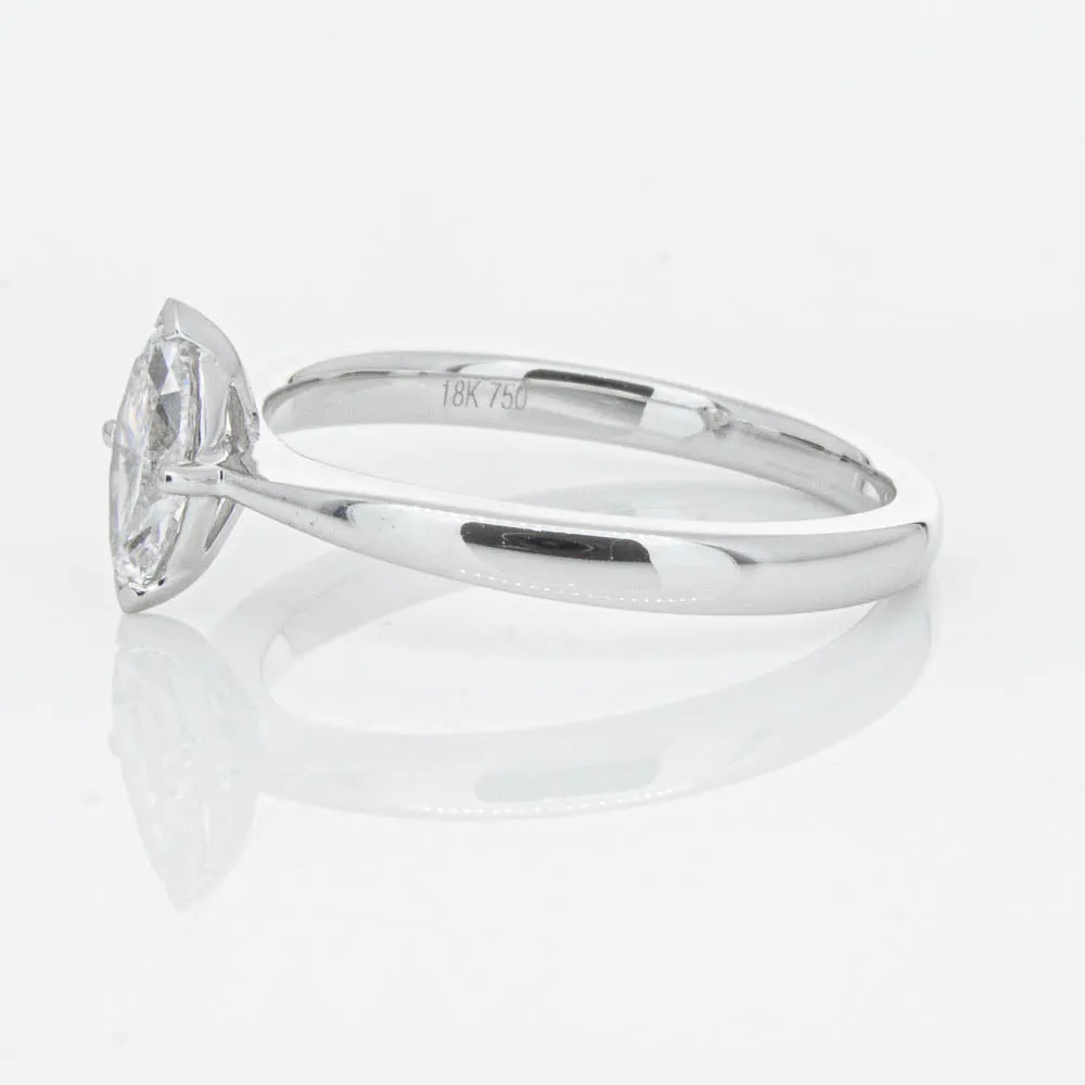 18ct White Gold .50ct Marquise Cut Diamond Royale Ring