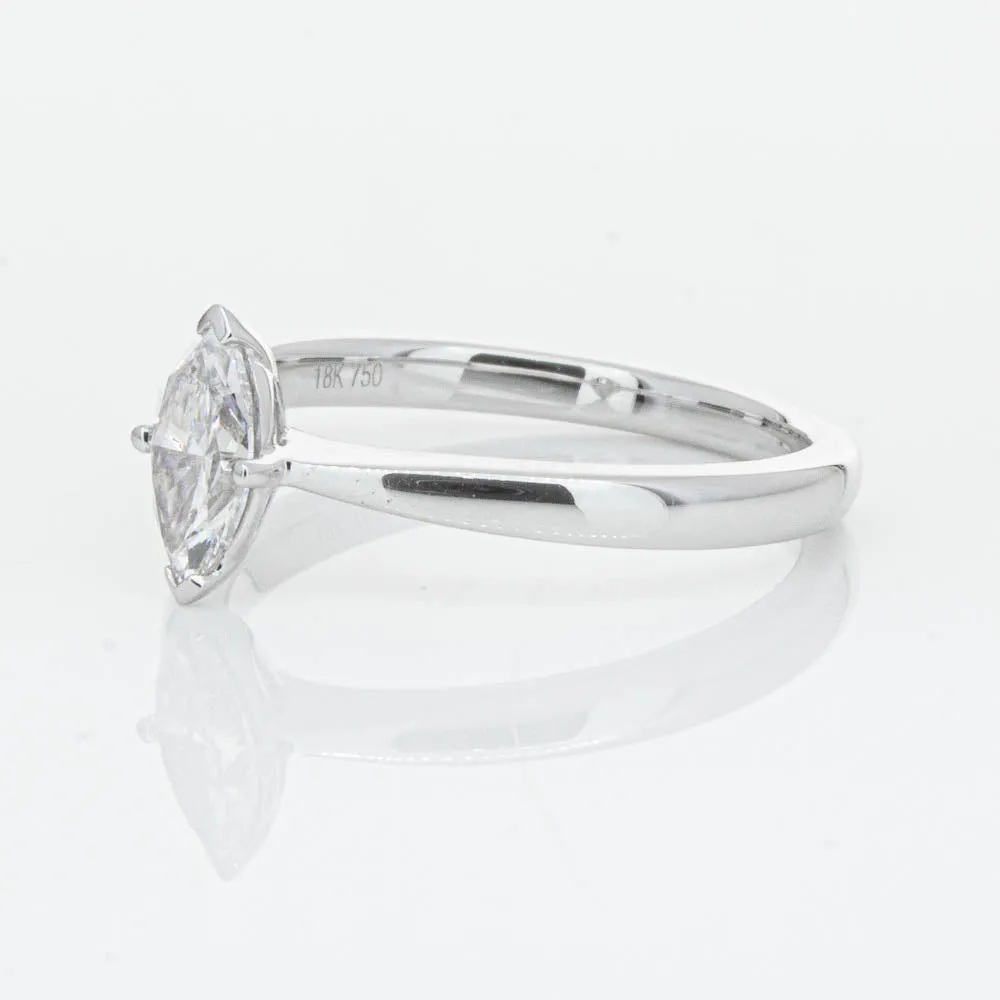 18ct White Gold .50ct Marquise Cut Diamond Royale Ring