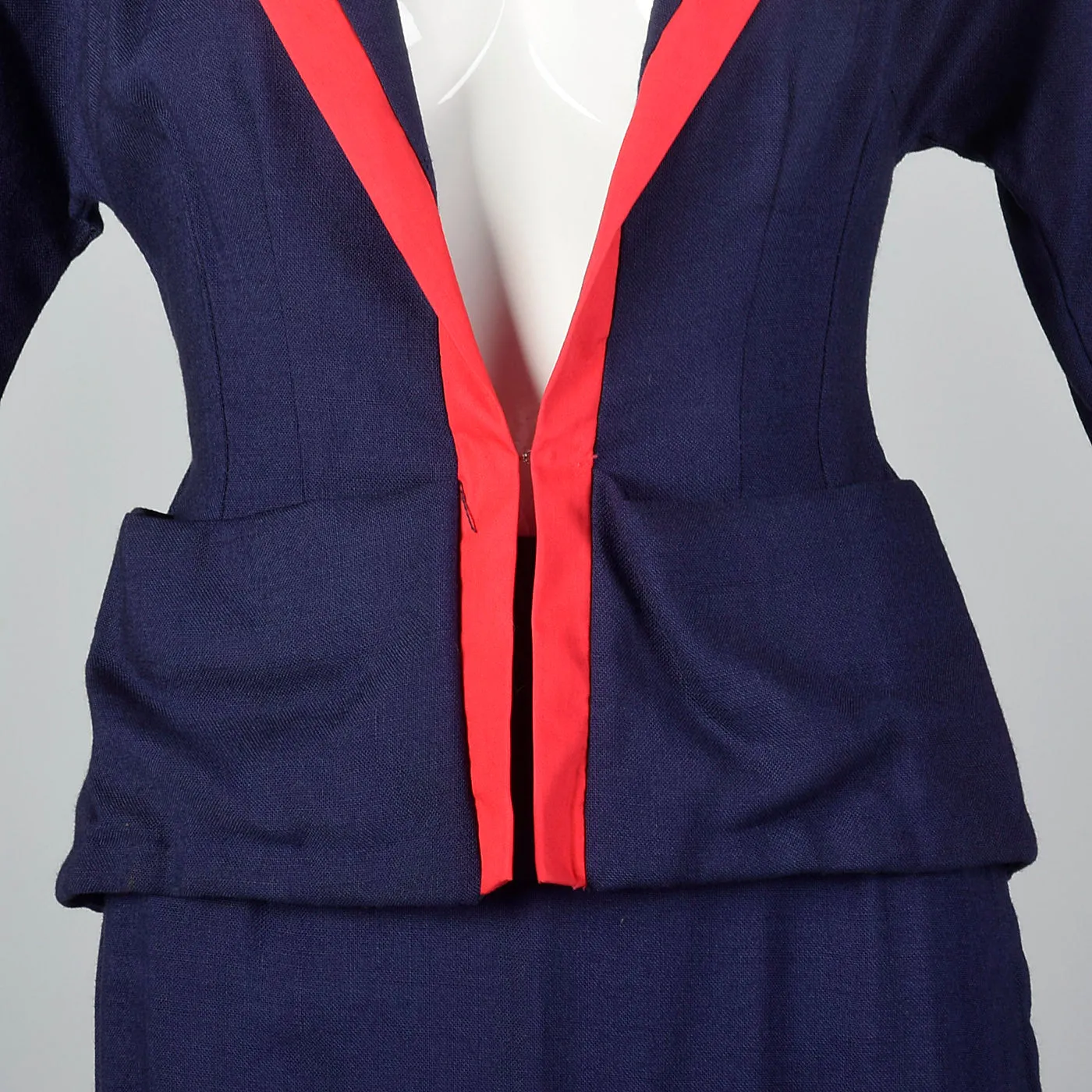 1950s Navy Sailor Style Skirt Suit