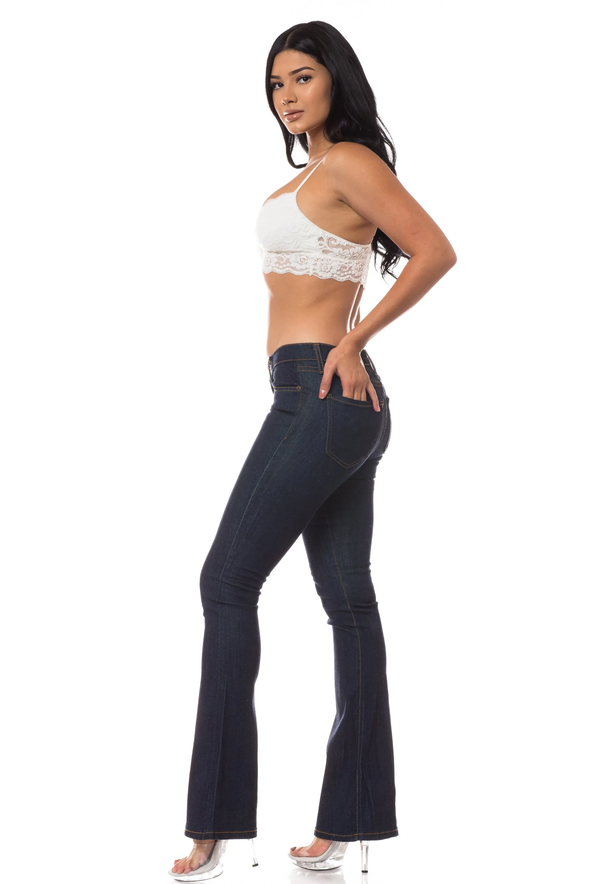 2026 Women's Mid Waisted Flare Jeans