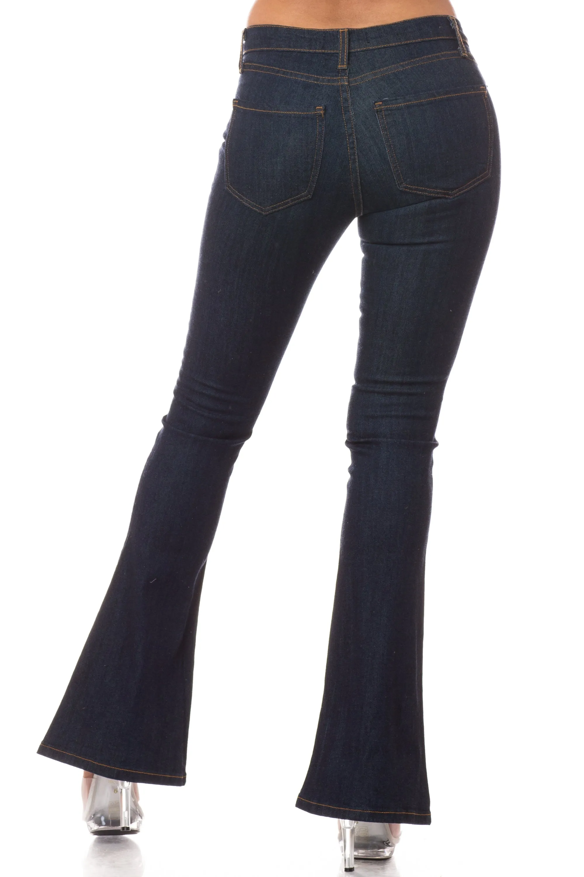 2026 Women's Mid Waisted Flare Jeans