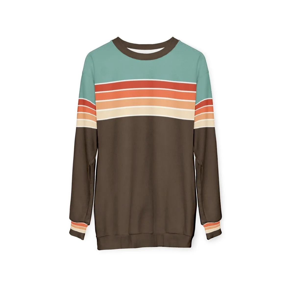 70s Vintage Retro Striped Sweatshirt - Abstract Pattern Sports Apparel