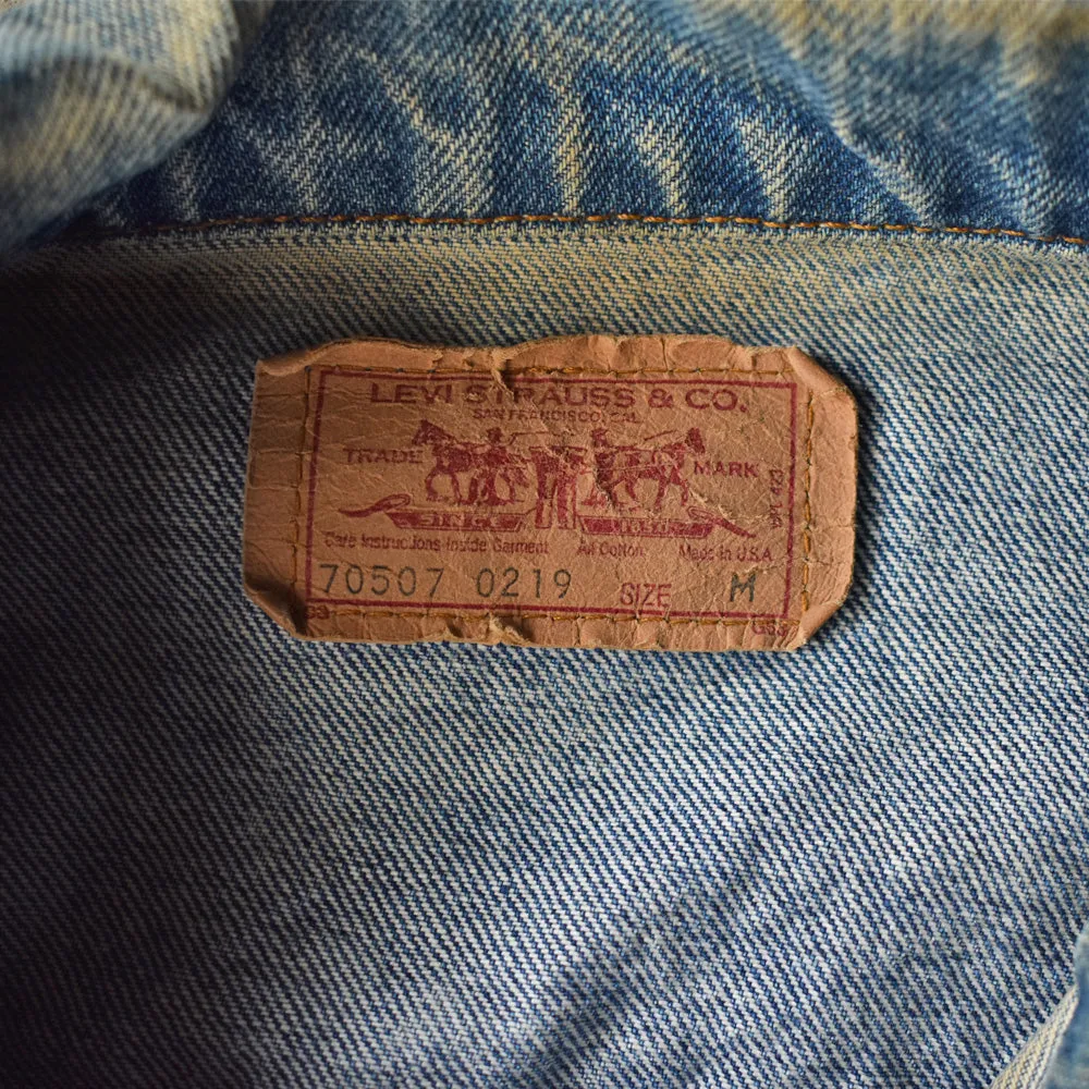 90's　Levi's/リーバイス 70507-0219 ケミカルウォッシュ！ デニムジャケット　USA製　230419