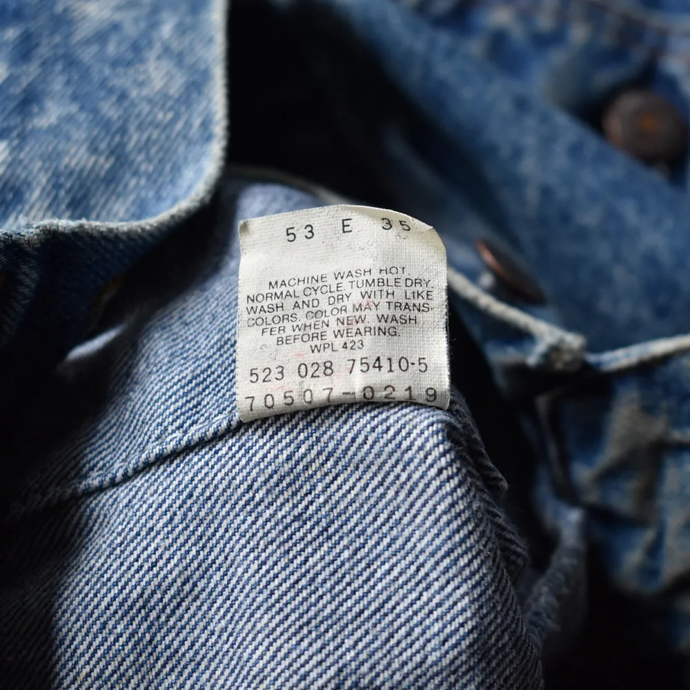 90's　Levi's/リーバイス 70507-0219 ケミカルウォッシュ！ デニムジャケット　USA製　230419