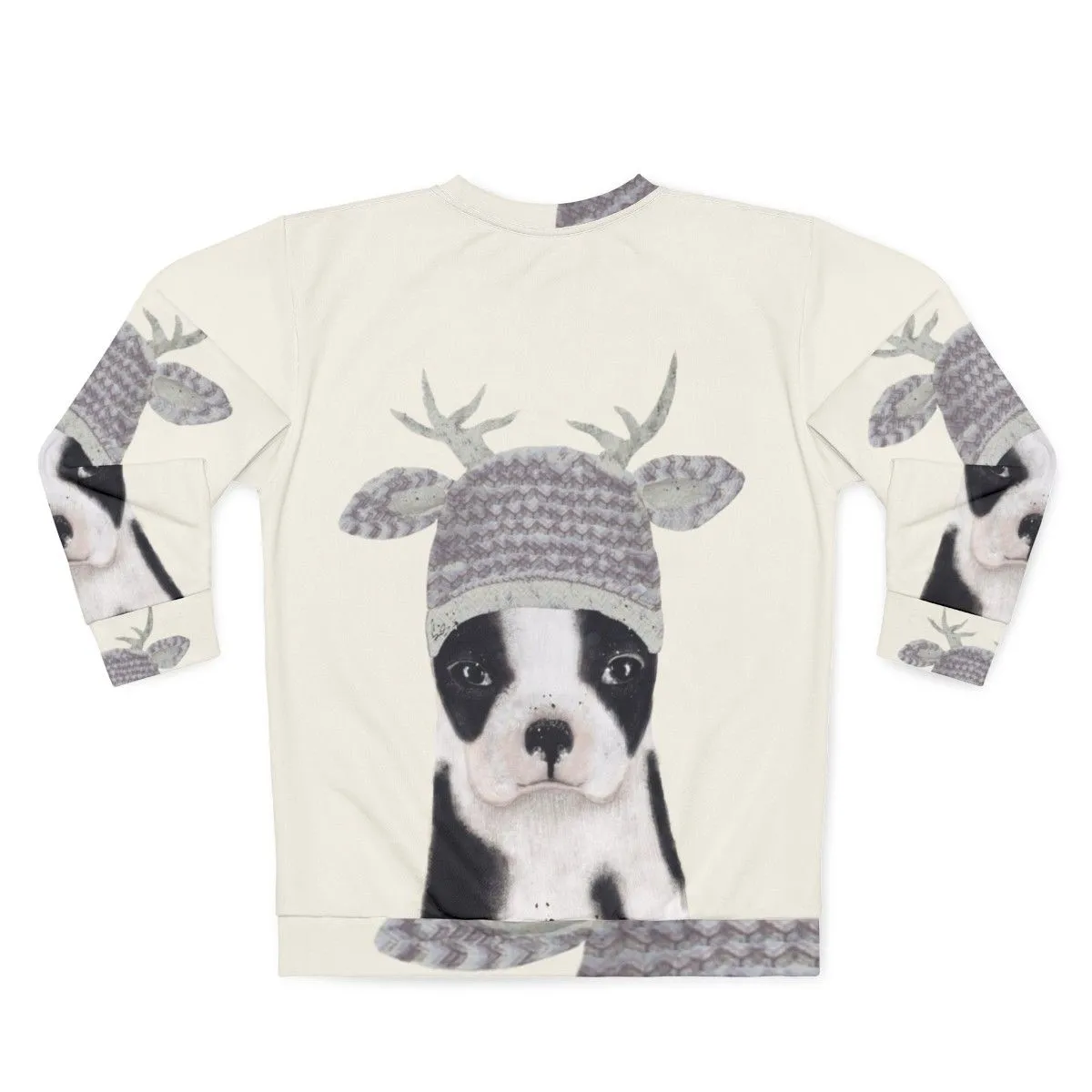 Adorable Boston Terrier Sweatshirt with Cute Dog Art