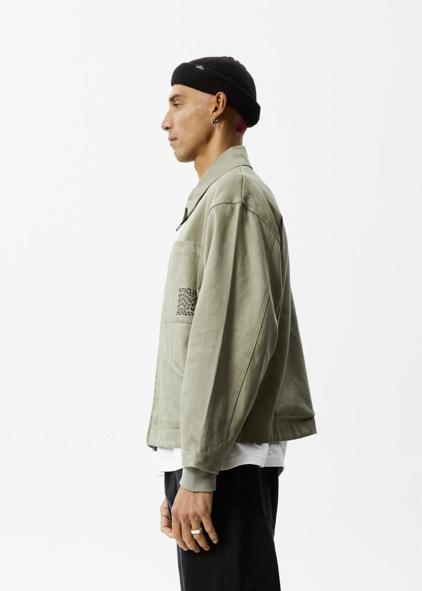 AFENDS Unisex Oracle - Carpenter Jacket - Olive