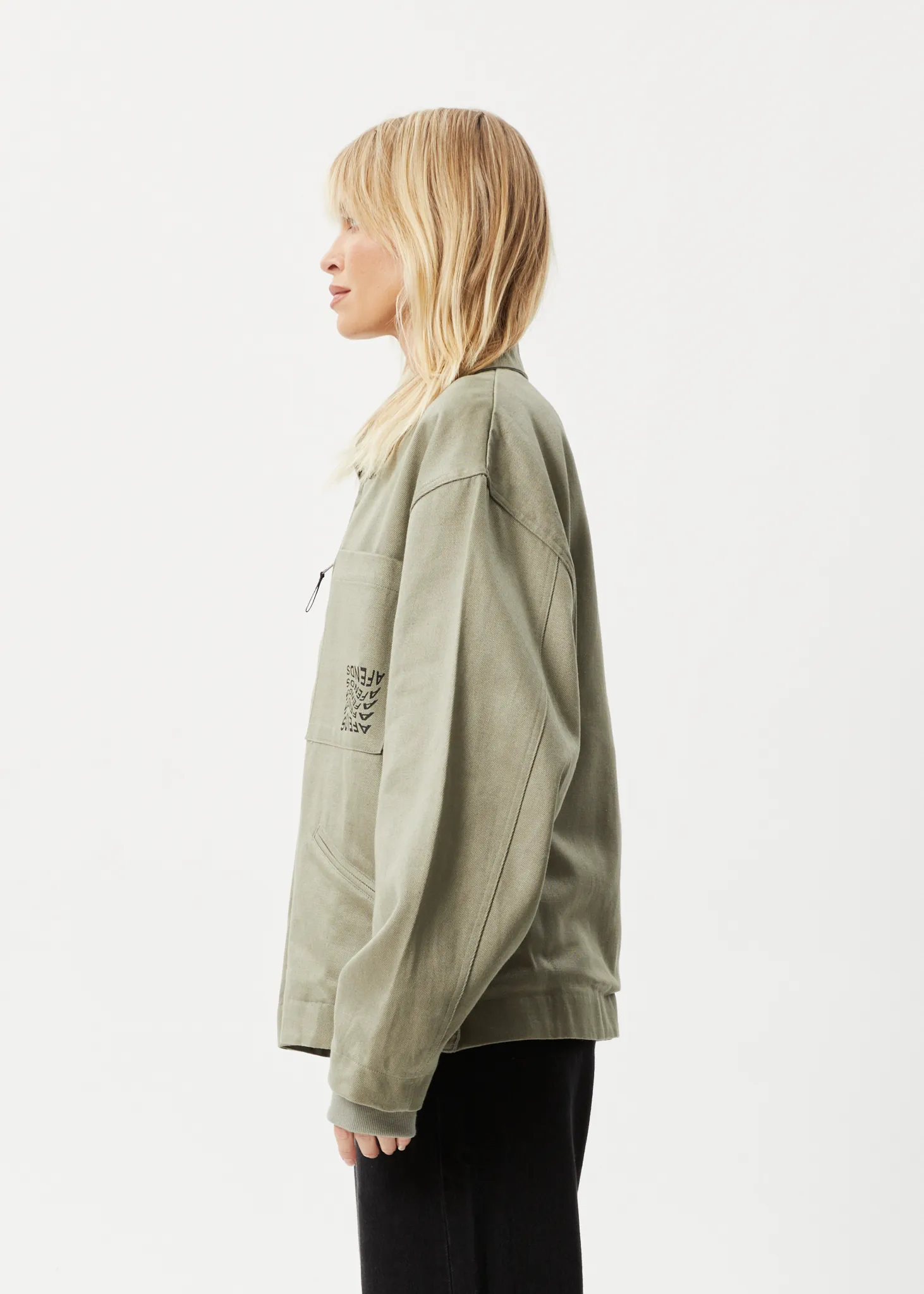 AFENDS Unisex Oracle - Carpenter Jacket - Olive