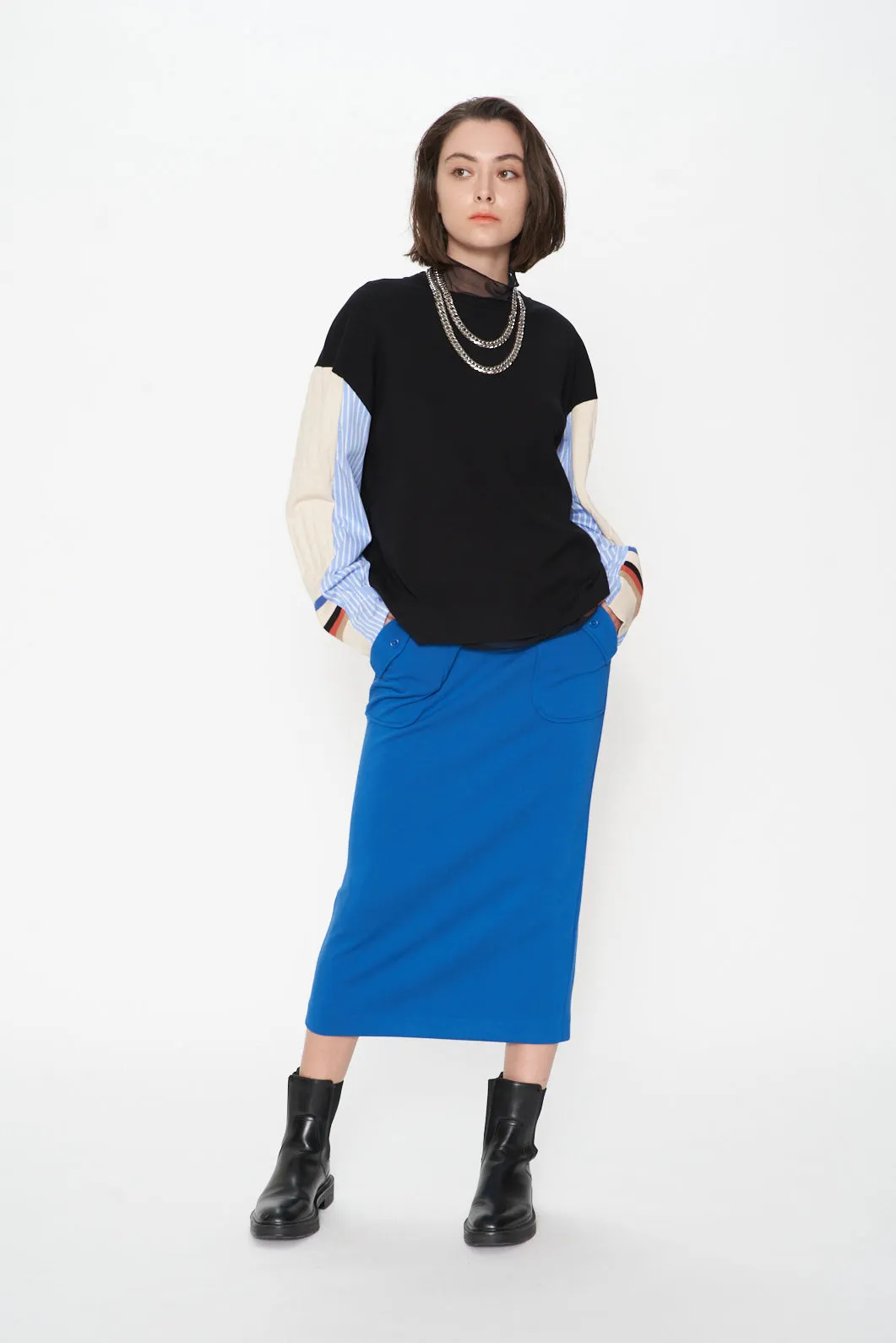 Air Compact Pocket Pencil Skirt