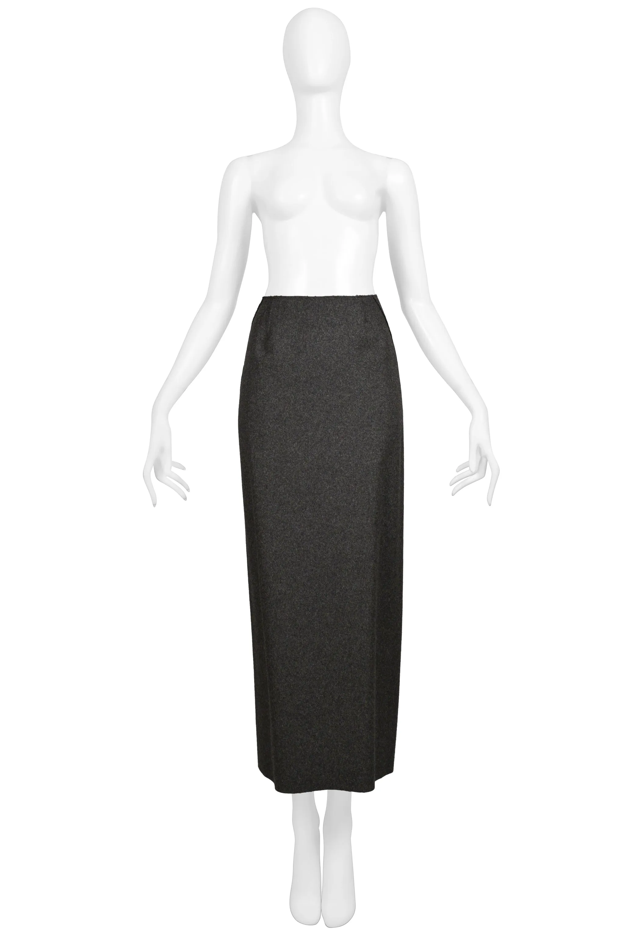 ALBERTA FERRETTI GREY WOOL FELT JACKET & SKIRT ENSEMBLE