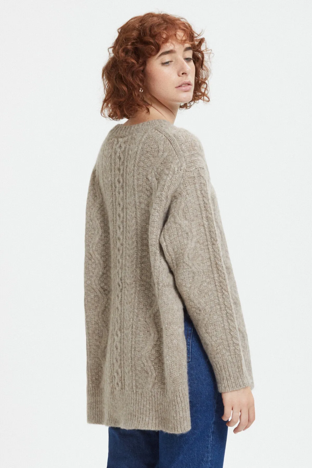 Alpaca-blend maxi jumper