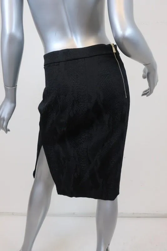 Altuzarra for Target Pencil Skirt Black Python Jacquard Size 4