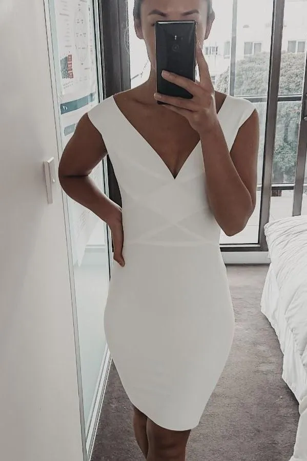 Ash Bandage Dress - Pearl White