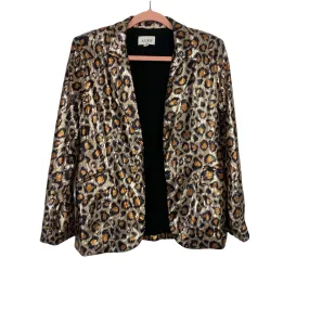 Aura (Red Dress) Fiercely Stunning Gold Leopard Print Blazer- Size XS