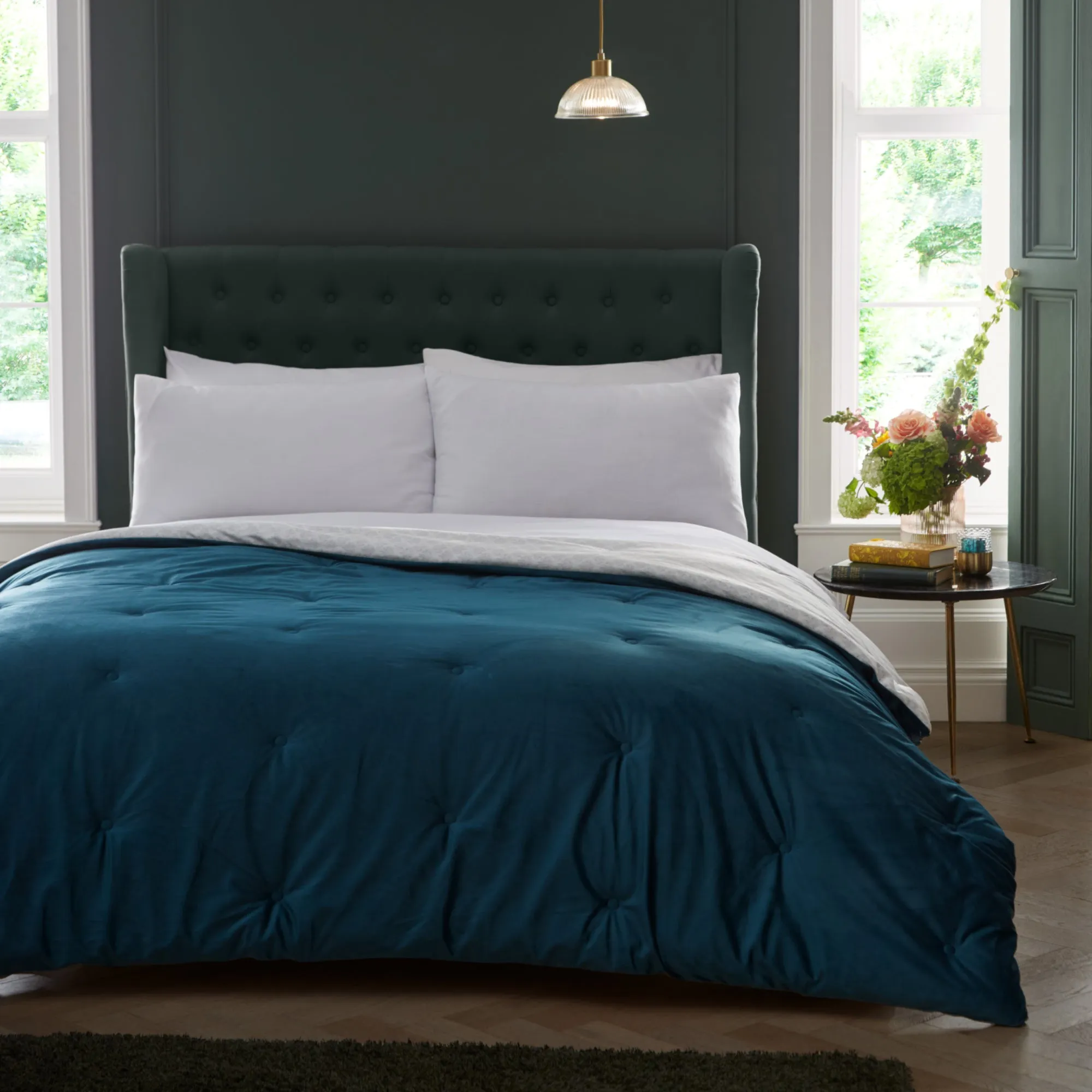 Austell Bedspread by Appletree Heritage in Teal 150cm x 220cm