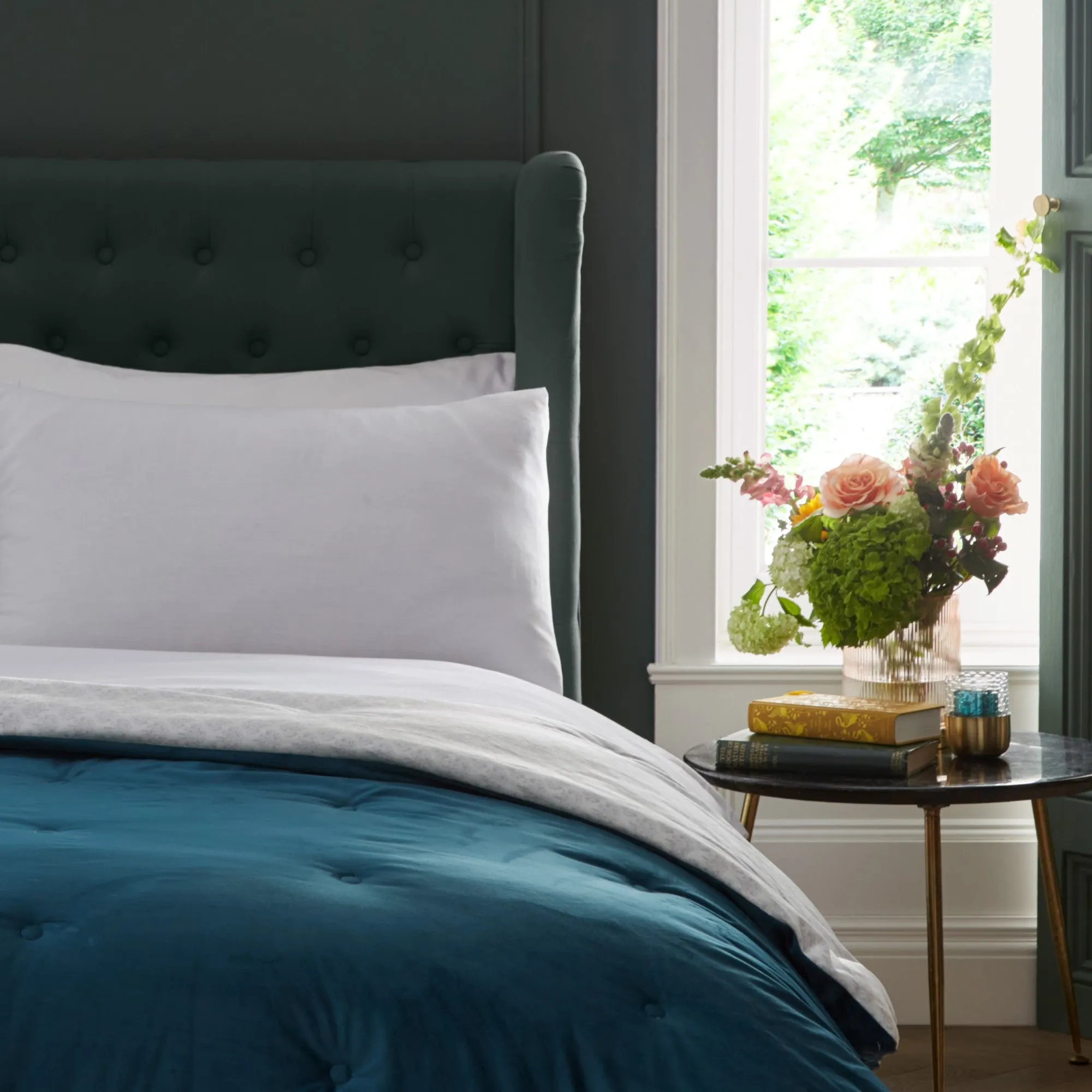 Austell Bedspread by Appletree Heritage in Teal 150cm x 220cm