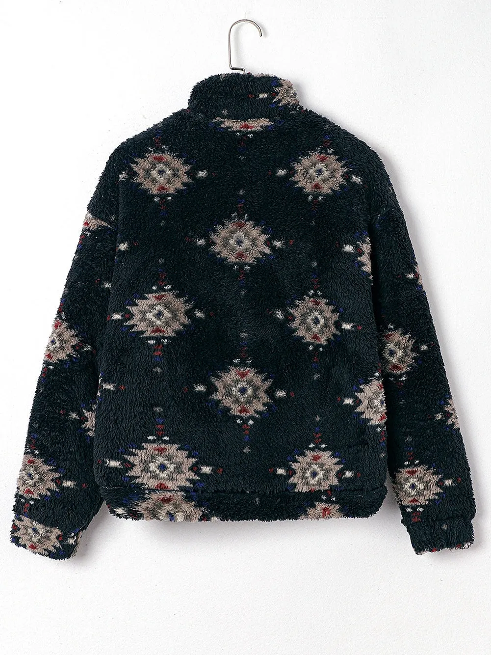 Aztec Print Sherpa Jacket