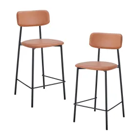 Bailey Leatherette Bar Stool (Set of 2)