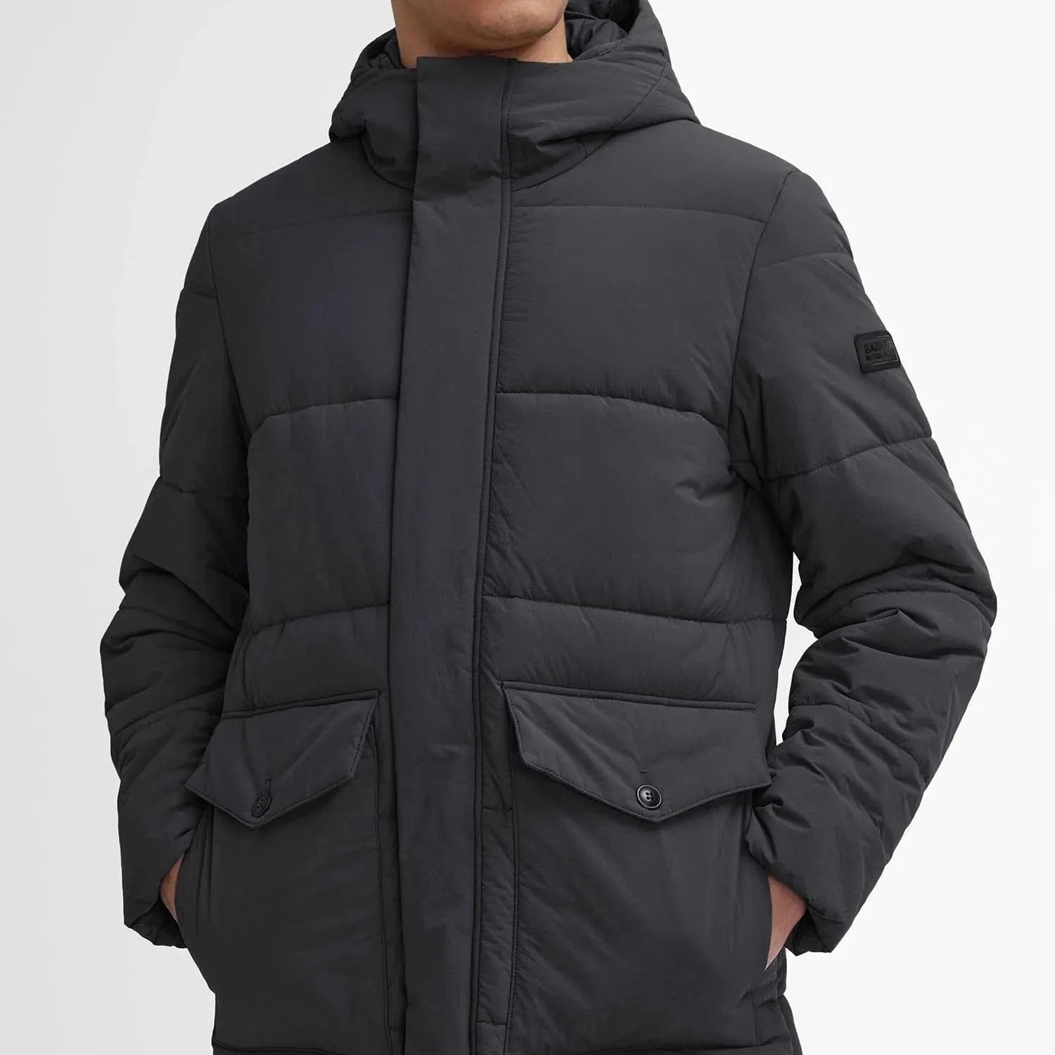 Barbour International Sutley Quilted Jacket In Black