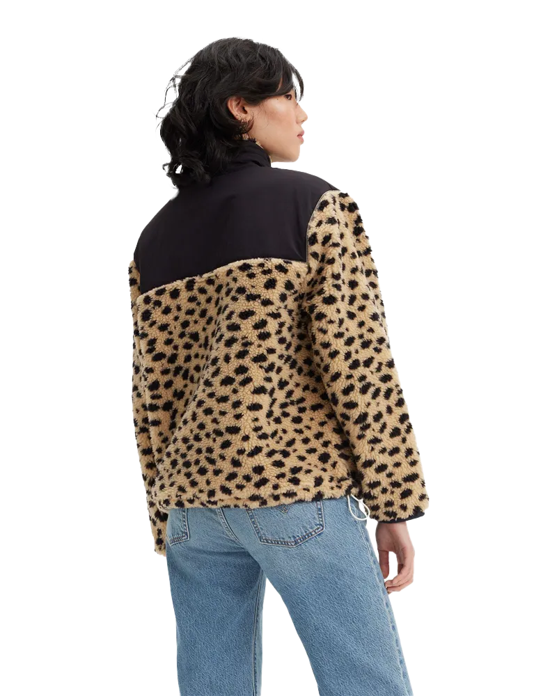 Big Foot Sherpa Fleece Jacket in Leopard