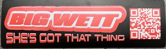 Big Wett / Black sticker