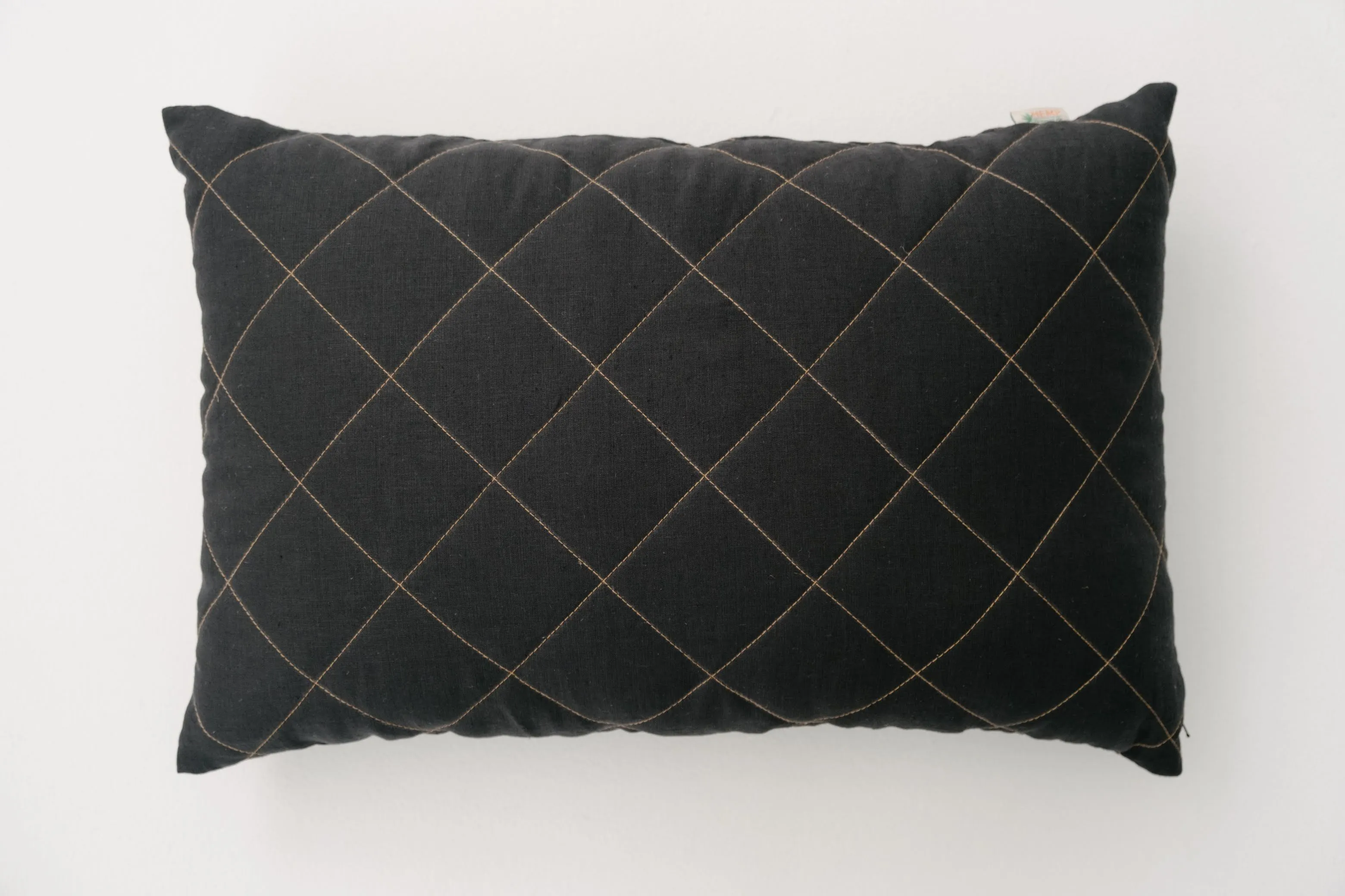 Black HEMP Pillow filled organic HEMP FIBER in hemp fabric regulation height/Hemp pillow/ Hypoallergenic Bed Pillow /Toddler/Eco pillow