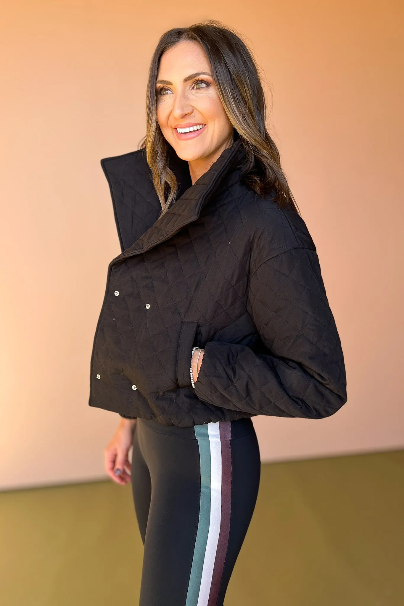 Black Quilted Puff Jacket