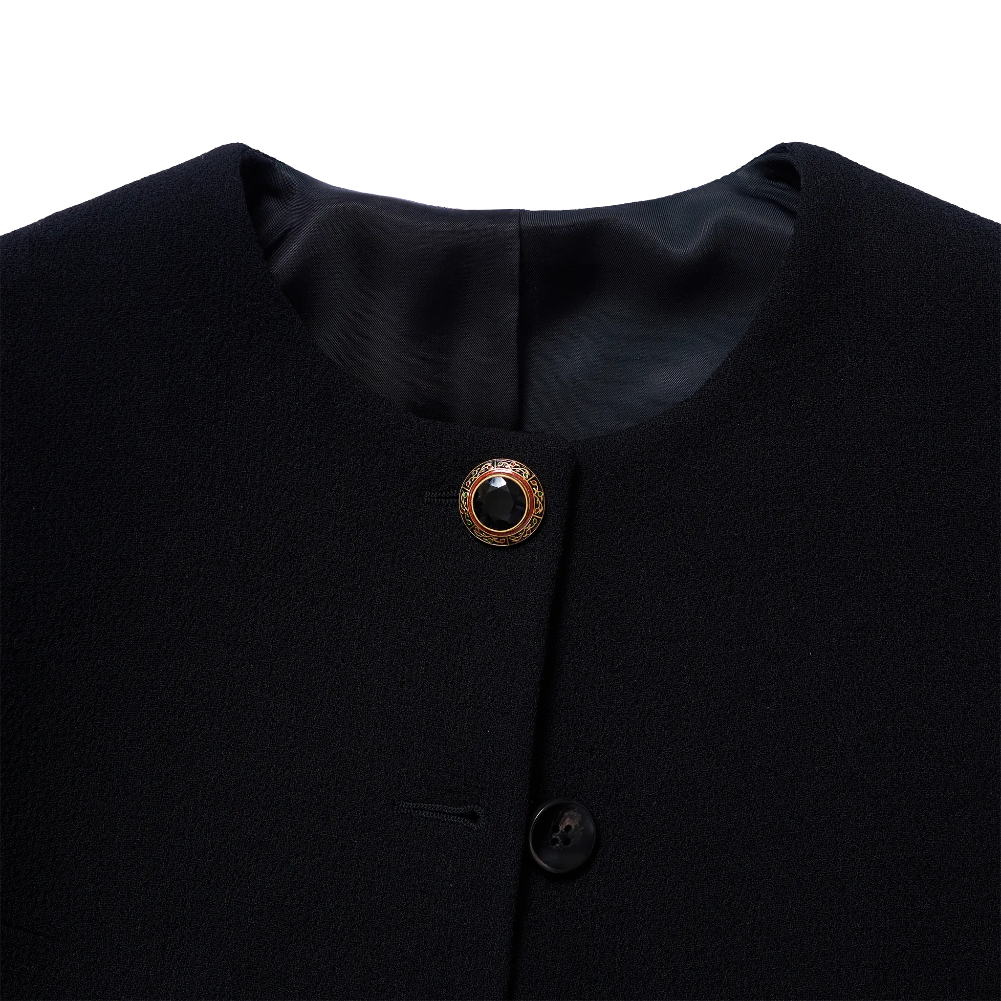 Black Stone w/ Enamel Button Large