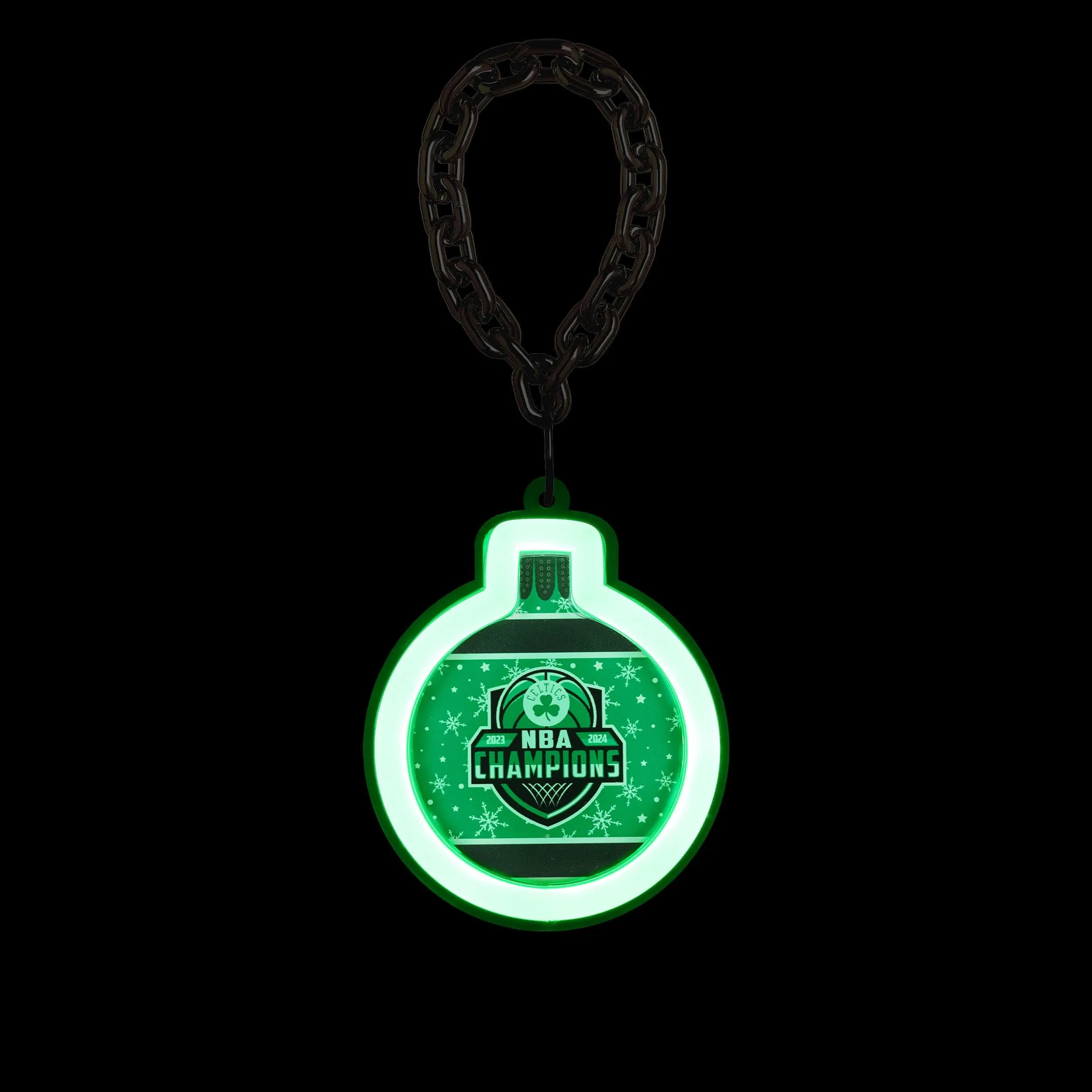 Boston Celtics 2024 NBA Champions Neon Light Up Ornament With Chain