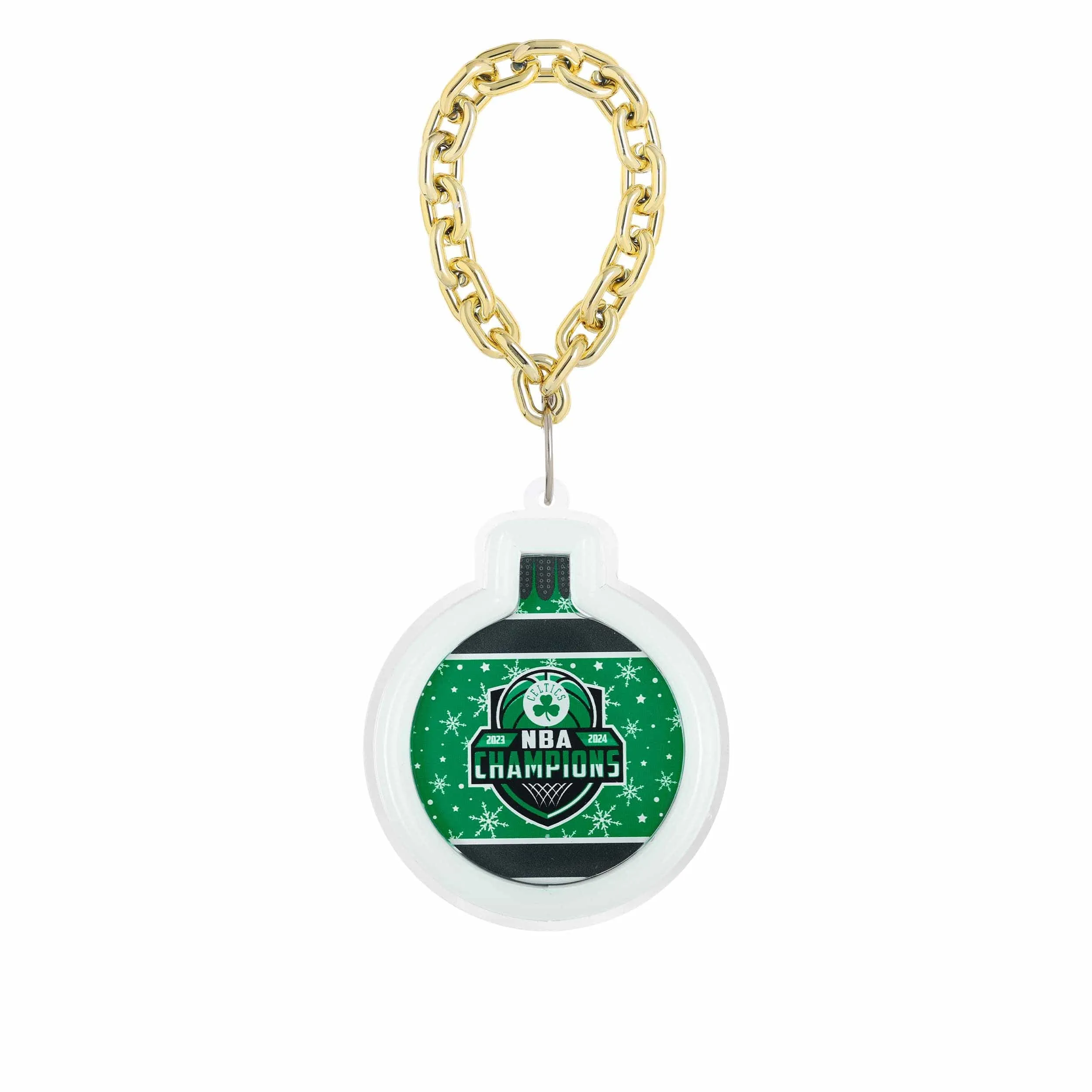 Boston Celtics 2024 NBA Champions Neon Light Up Ornament With Chain