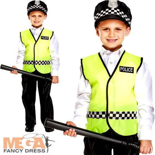 Boys Policeman Police Man Cop Uniform   Hat Costume