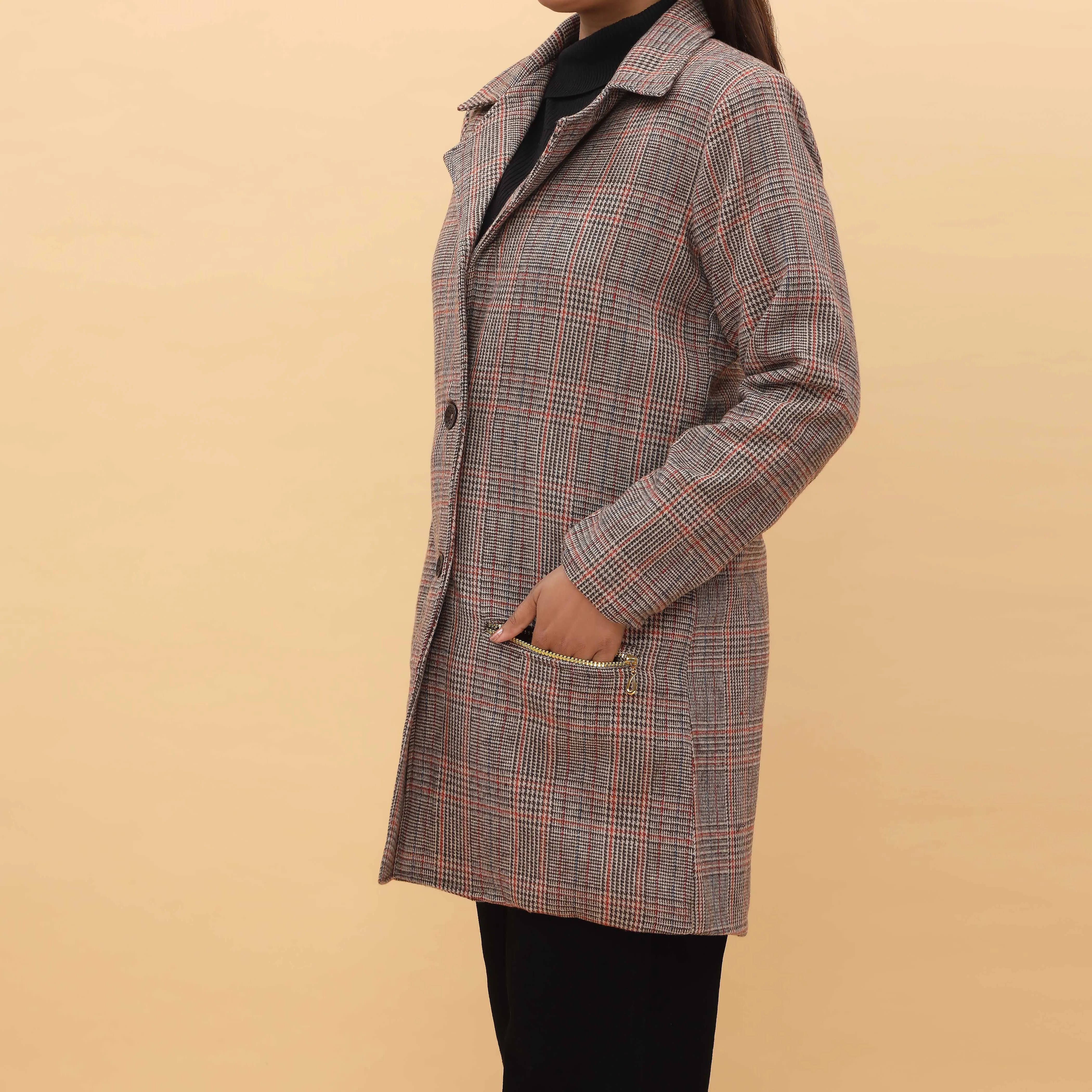 Brown Wool Coat PW4282