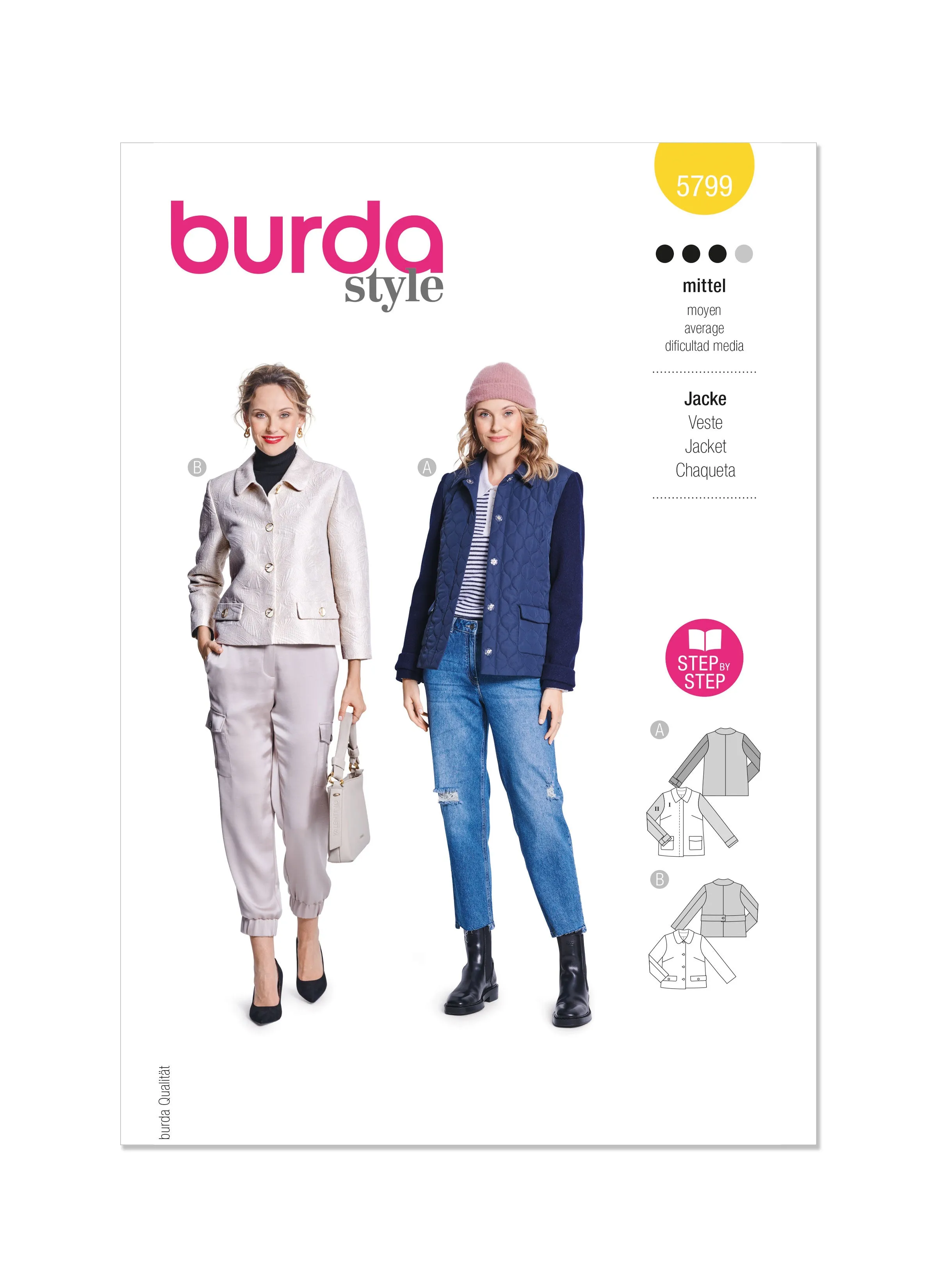 Burda Style Pattern 5799 Men's Jacket