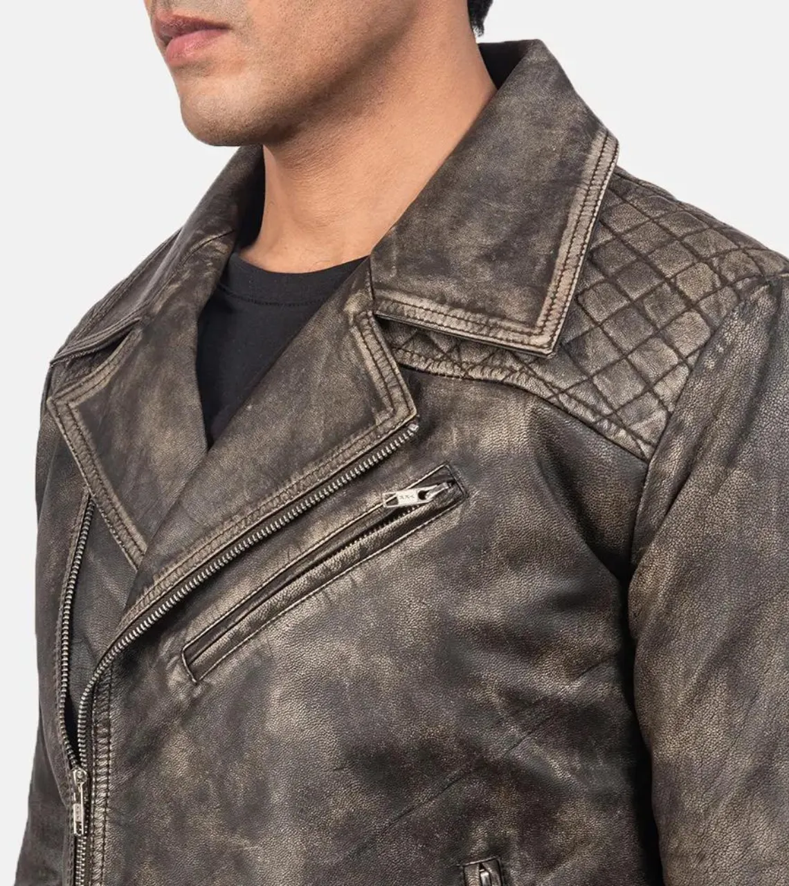 Caribbean Men's Biker Leather Jacket