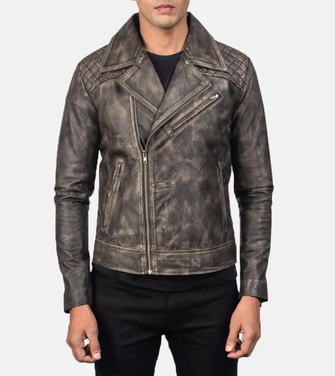 Caribbean Men's Biker Leather Jacket