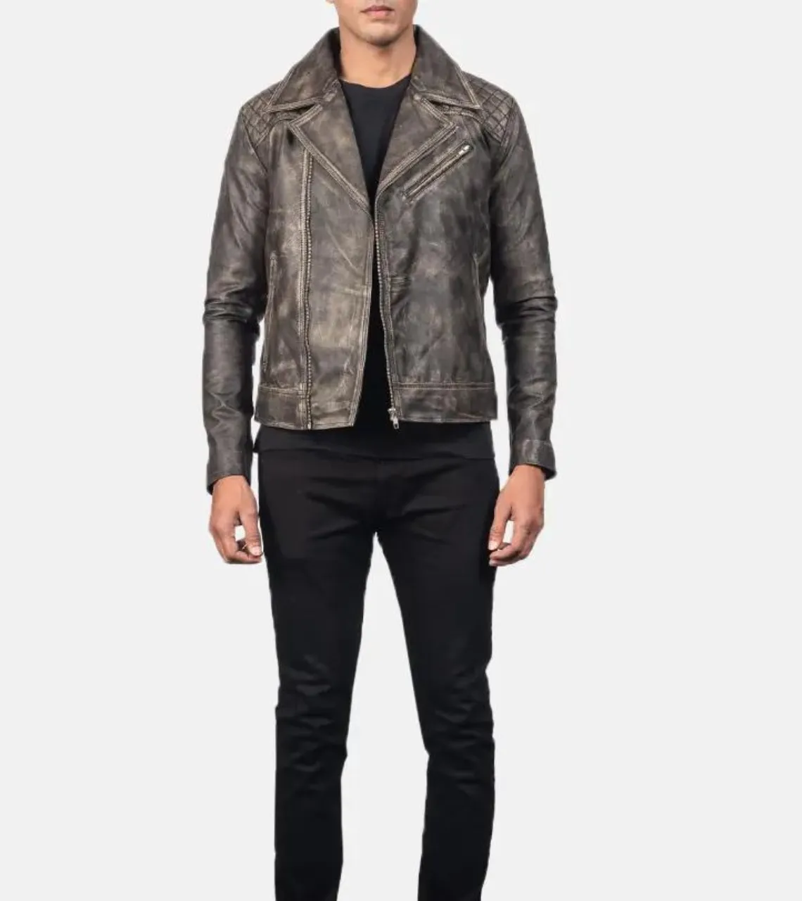 Caribbean Men's Biker Leather Jacket