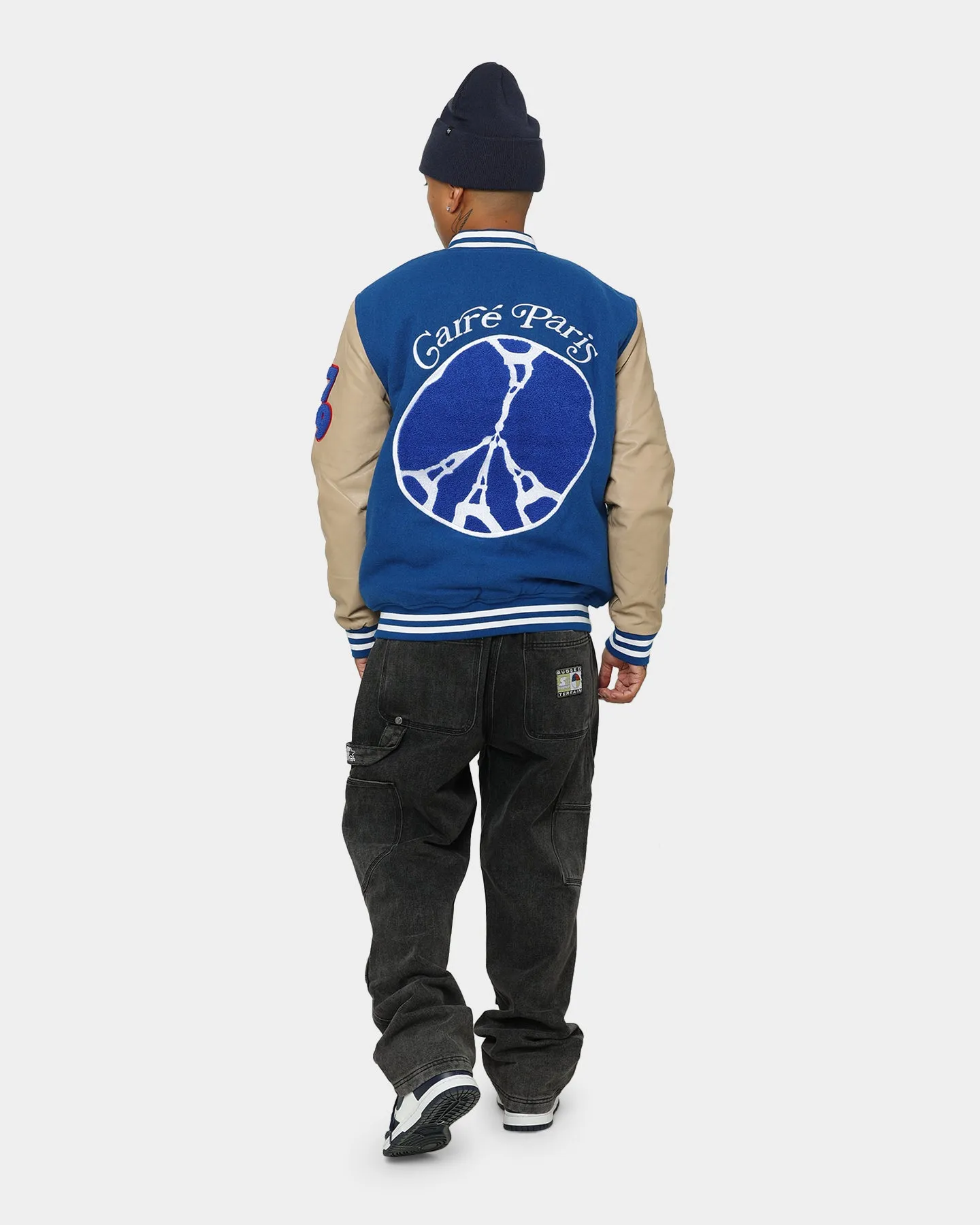 Carre Peace Varsity Jacket Blue