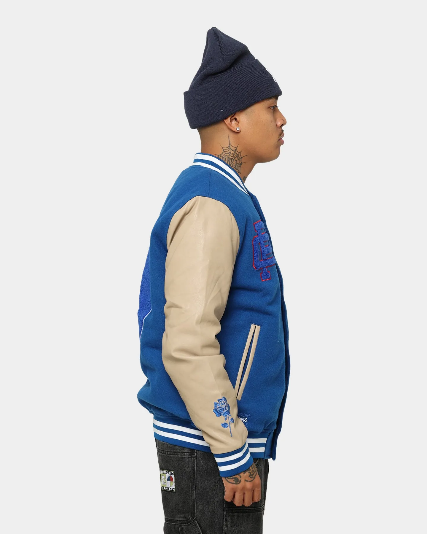 Carre Peace Varsity Jacket Blue