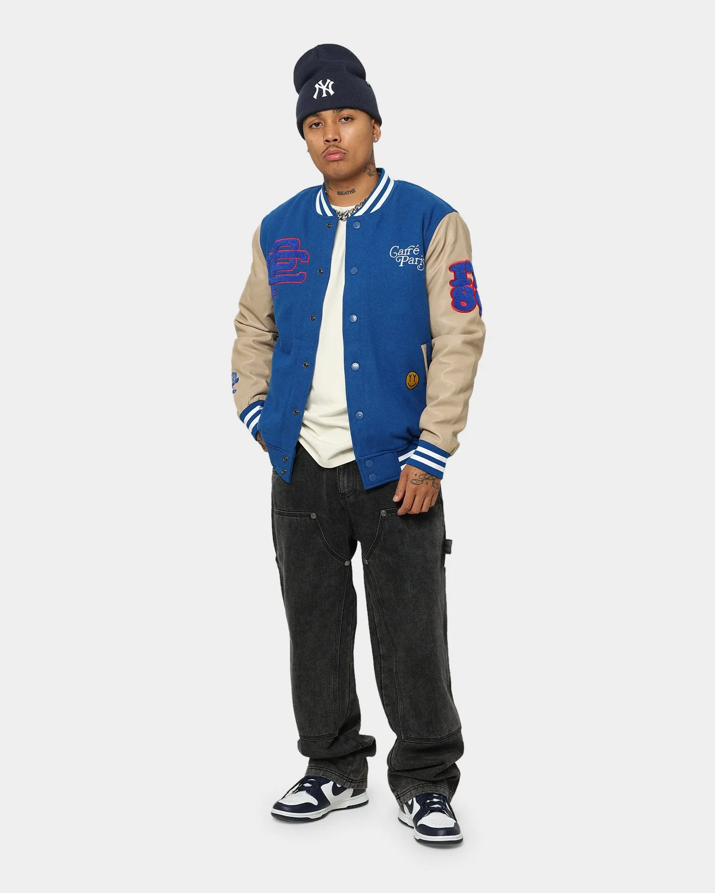 Carre Peace Varsity Jacket Blue