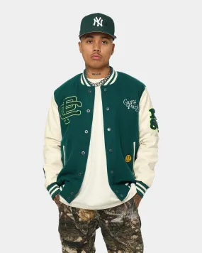 Carre Peace Varsity Jacket Deep Teal