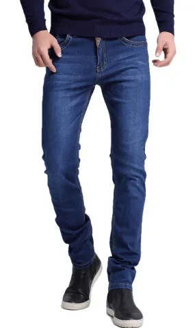 Casual Slim Fit Straight High Stretch Feet Skinny Jeans