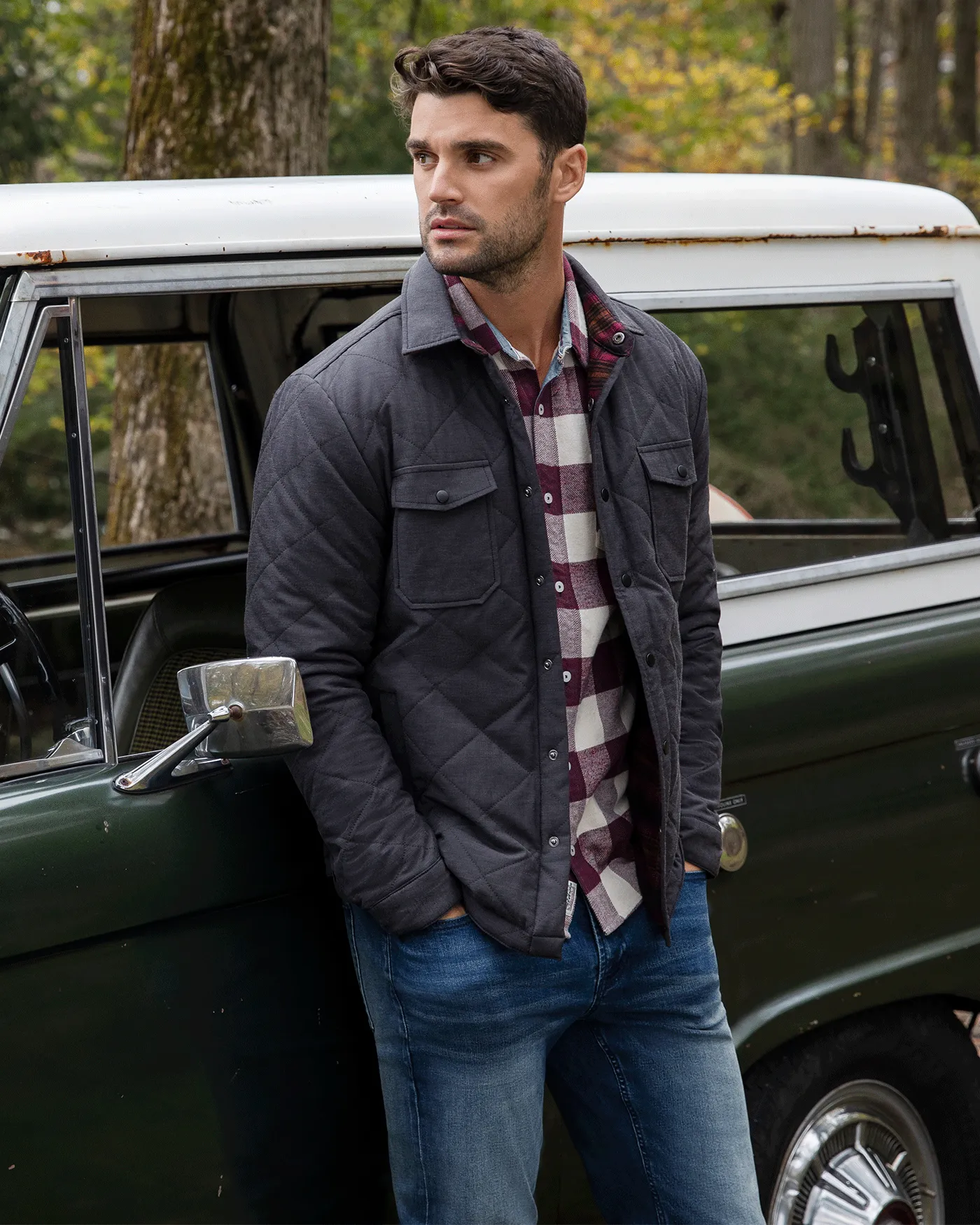 CHAPIN FLANNEL-LINED QUILTED JACKET