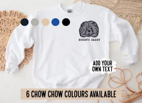 Chow Chow Owner Sweatshirt/ Personalised Dog Breed Portrait Sweatshirt/ Cute Chow Chow Lover Clothing Gift/ Dog Face Crewneck Jumper Present