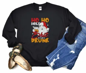 Christmas Holiday Funny Alcohol Drunk Men Shirt Santa Xmas Sweatshirt