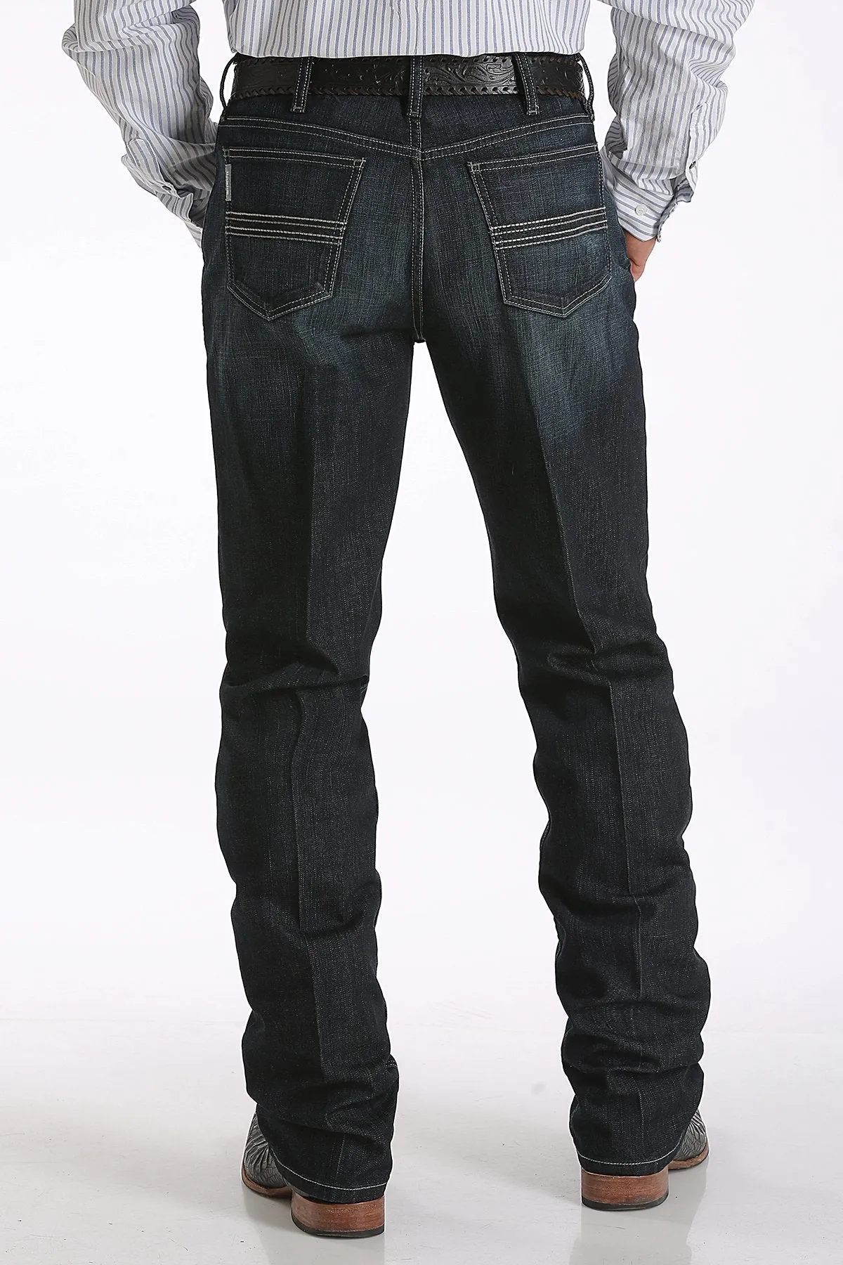 Cinch Mens Silver Label Performance Denim Dark Rinse Style MB98034007