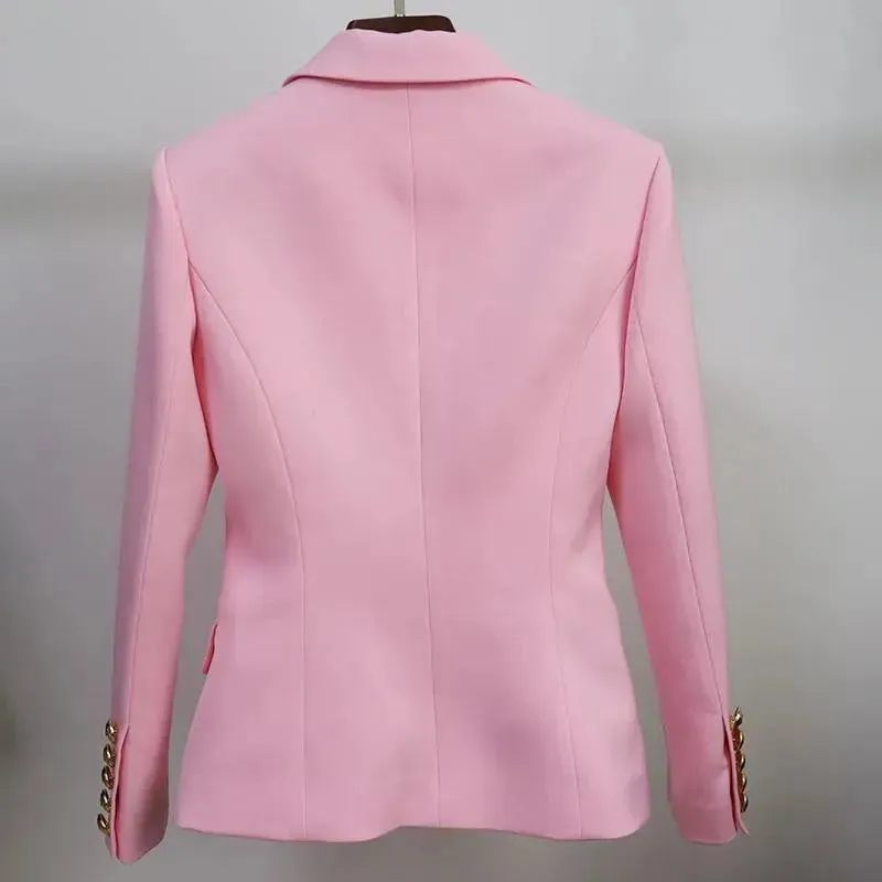 Classic Pink Blazer Women - Casual - Plain-Solid